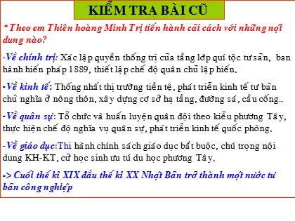 Bài giảng Lịch sử Lớp 8 - Tiết 21: Chiến tranh thế giới thứ nhất (1914-1918)