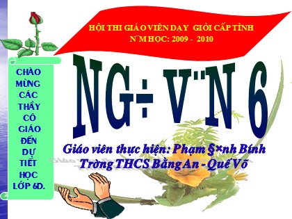 Bài giảng Ngữ văn Lớp 6 - Tiết 88: Phương pháp tả cảnh