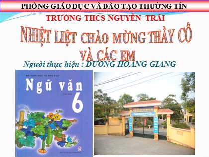 Bài giảng Ngữ văn Lớp 6 - Tiết 95: Nhân hóa - Dương Hoàng Giang