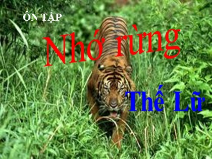 Bài giảng Ngữ văn Lớp 8 - Ôn tập "Nhớ rừng"