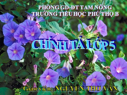 Bài giảng Chính tả Lớp 5 - Tiết 34: Sang năm con lên bảy - Nguyễn Thơ Văn