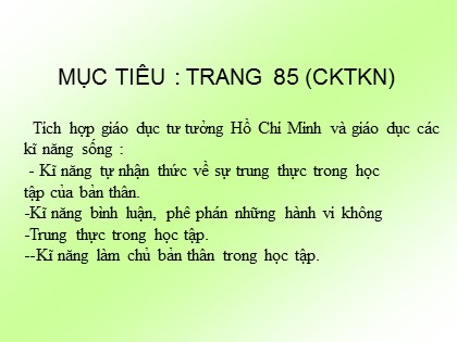 Bài giảng Đạo đức Lớp 4 - Tiết 1: Trung thực trong học tập