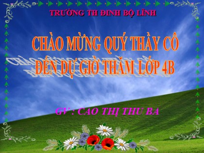 Bài giảng Địa lý Lớp 4 - Tiết 12: Đồng bằng Bắc Bộ - Cao Thị Thu Ba