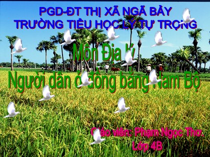 Bài giảng Địa lý Lớp 4 - Tiết 20: Người dân ở đồng bằng Nam Bộ - Phạm Ngọc Thơ