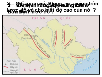 Bài giảng Địa lý Lớp 4 - Tiết 3: Dãy Hoàng Liên Sơn