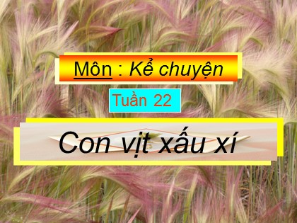 Bài giảng Kể chuyện Lớp 4 - Tiết 22: Con vịt xấu xí