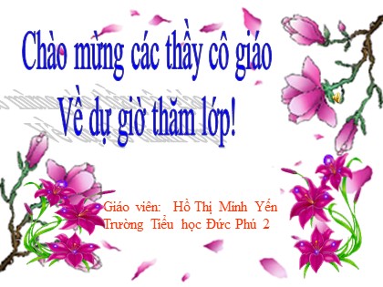 Bài giảng Khoa học Lớp 4 - Bài 22: Mây được hình thành như thế nào - Hồ Thị Minh Yến