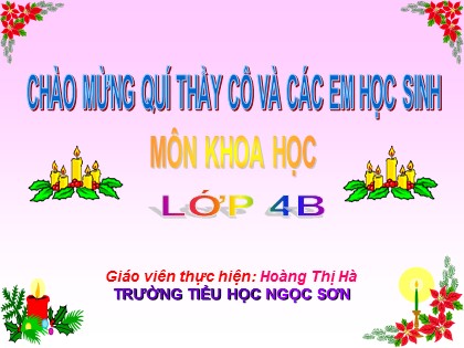 Bài giảng Khoa học Lớp 4 - Bài 53: Các nguồn nhiệt - Hoàng Thị Hà