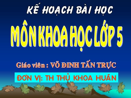 Bài giảng Khoa học Lớp 5 - Bài 17: Thái độ đối với người nhiễm HIV/AIDS - Võ Đinh Tấn Trực