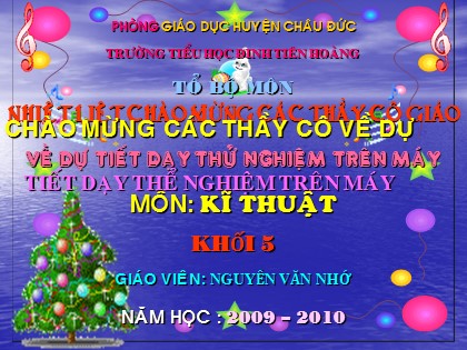 Bài giảng Kĩ thuật Lớp 5 - Tiết 7: Nấu cơm - Nguyễn Văn Nhớ