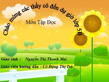 Bài giảng Tập đọc Lớp 5 - Tiết 49: Phong cảnh đền Hùng - Nguyễn Thị Thanh Mai