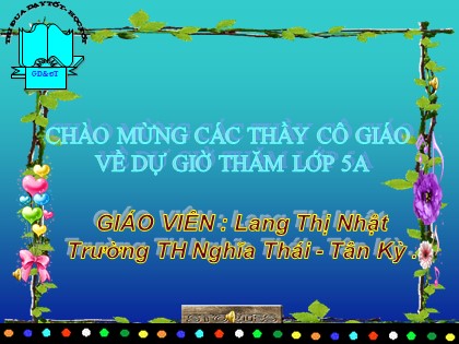 Bài giảng Tập làm văn Lớp 5 - Tiết 3: Luyện tập tả cảnh - Lang Thị Nhật