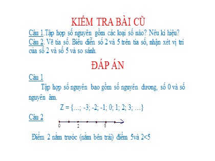 Bài giảng Toán Lớp 6 (Sách Kết nối tri thức) - Tiết 30: Tập hợp số nguyên (Tiết 2)