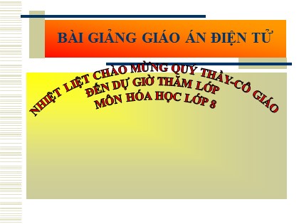 Bài giảng Hóa học Lớp 8 - Tiết 8+9: Đơn chất hợp chất phân tử