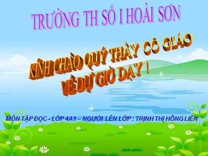 Bài giảng Tập đọc Lớp 4 - Tiết 29: Cánh diều tuổi thơ