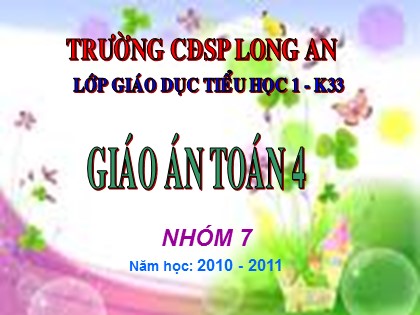 Bài giảng Toán Lớp 4 - Tiết 137: Giới thiệu tỉ số