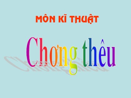 Bài giảng Kĩ thuật Lớp 4 - Tiết 13: Thêu móc xích