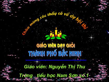 Bài giảng Luyện từ và câu Lớp 4 - Tiết 40: Mở rộng vốn từ Sức khỏe - Nguyễn Thị Thu