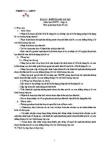 Giáo án Khoa học tự nhiên Lớp 6 (Sách Kết nối tri thức) - Bài 42: Biến dạng lò xo