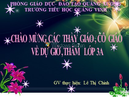 Bài giảng Chính tả Lớp 3 - Tiết 19: Quê hương ruột thịt - Lê Thị Chinh