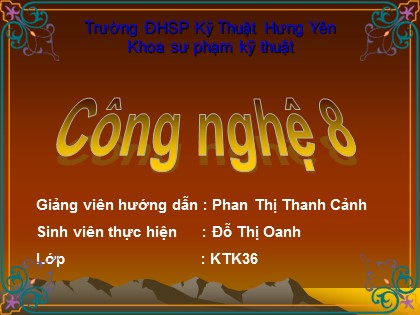 Bài giảng Công nghệ Lớp 8 - Tiết 2: Hình chiếu - Phan Thị Thanh Cảnh