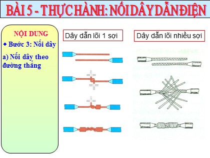 Bài giảng Công nghệ Lớp 9 - Nghề điện dân dụng - Bài 5: Thực hành Nối dây dẫn điện