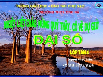 Bài giảng Đại số Lớp 8 - Tiết 11: Phân tích đa thức thành nhân tử bằng phương pháp nhóm hạng tử - Võ Thị Bích Thủy