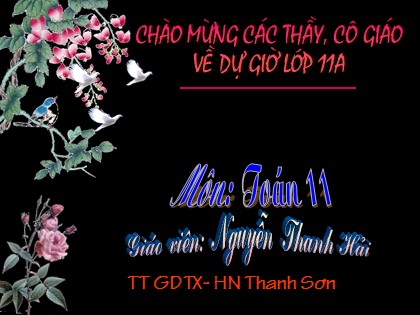 Bài giảng Đại số và Giải tích Lớp 11 - Tiết 19: Quy tắc đếm - Nguyễn Thanh Hải
