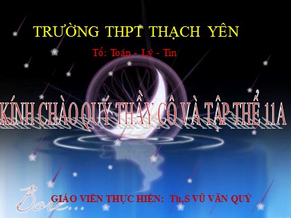 Bài giảng Đại số và Giải tích Lớp 11 - Tiết 68: Đạo hàm của hàm số lượng giác - Vũ Văn Quý