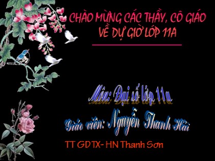 Bài giảng Đại số và Giải tích Lớp 11 - Tiết 92: Luyện tập về hàm số liên tục - Nguyễn Thanh Hải