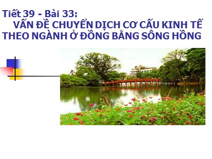 Bài giảng Địa lí Lớp 12 - Bài 33: Vấn đề chuyển dịch cơ cấu kinh tế theo ngành ở đồng bằng sông Hồng