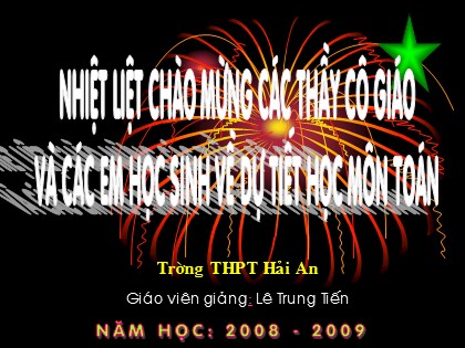 Bài giảng Giải tích Lớp 12 - Tiết 36: Phương trình mũ - Phương trình logarit - Lê Trung Tiến