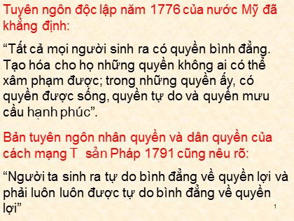 Bài giảng Giáo dục công dân Lớp 12 - Tiết 7: Công dân bình đẳng trước pháp luật
