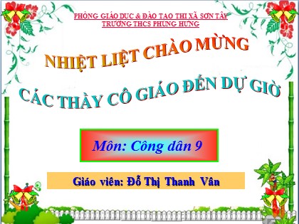 Bài giảng Giáo dục công dân Lớp 9 - Bài 8: Năng động, sáng tạo (Tiếp theo) - Đỗ Thị Thanh Vân