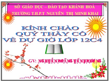 Bài giảng Hình học Lớp 12 - Tiết 35: Phương trình đường thẳng trong không gian - Nguyễn Hoàng Yến Phượng