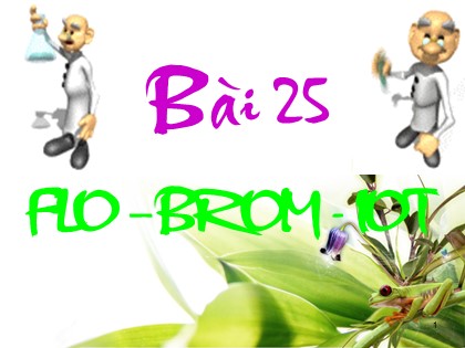 Bài giảng Hóa học Lớp 10 - Tiết 25: Flo - Brom - Iot