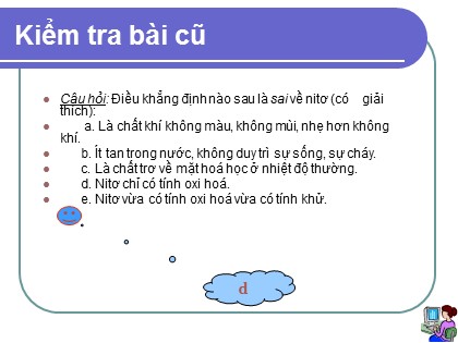 Bài giảng Hóa học Lớp 11 - Tiết 8: Amoniac và muối amoni