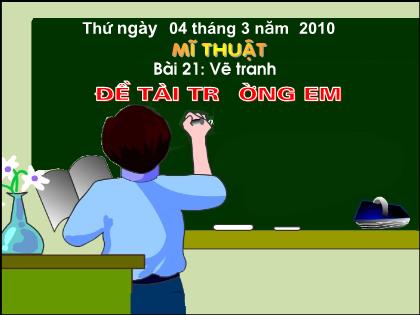 Bài giảng Mĩ thuật Lớp 3 - Tiết 21: Vẽ tranh Đề tài Trường em