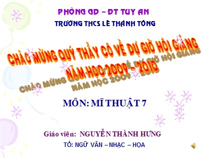 Bài giảng Mĩ thuật Lớp 8 - Bài 29: Thường thức mĩ thuật một số tác giả, tác phẩm tiêu biểu của trường phái hội họa ấn tượng - Nguyễn Thành Hưng