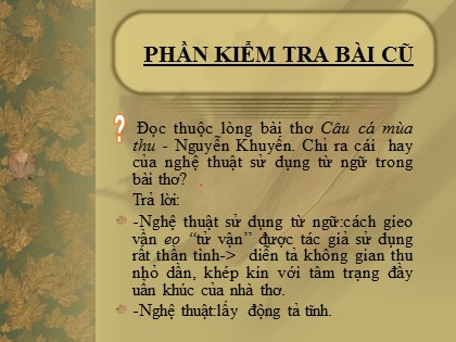 Bài giảng Ngữ văn Lớp 11 - Tiết 9: Thương vợ