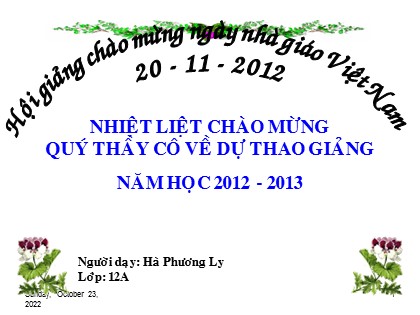 Bài giảng Ngữ văn Lớp 12 - Tiết 38: Sóng - Hà Phương Ly