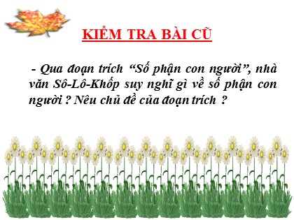 Bài giảng Ngữ văn Lớp 12 - Tiết 82: Ông già và biển cả