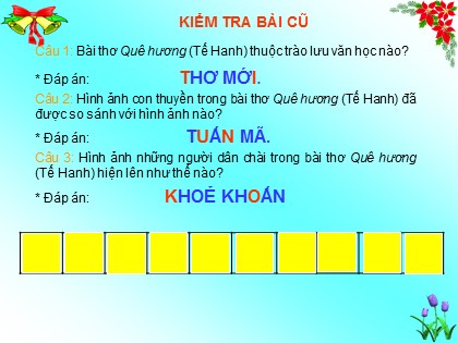 Bài giảng Ngữ văn Lớp 8 - Tiết 82: Khi con tu hú