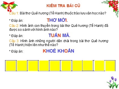 Bài giảng Ngữ văn Lớp 8 - Văn bản: Khi con tu hú