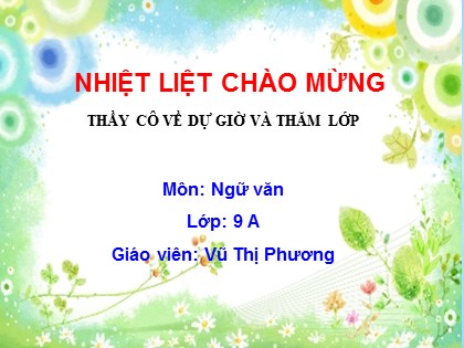 Bài giảng Ngữ văn Lớp 9 - Bài: Khởi ngữ - Vũ Thị Phương