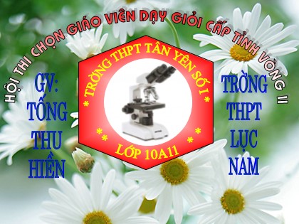 Bài giảng Sinh học Lớp 10 - Tiết 12: Thực hành Thí nghiệm co và phản co nguyên sinh - Tống Thu Hiền