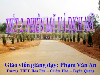 Bài giảng Sinh học Lớp 12 - Tiết 2: Phiên mã và dịch mã - Phạm Văn An