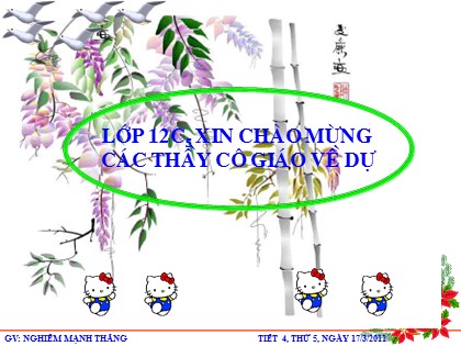 Bài giảng Sinh học Lớp 12 - Tiết 33: Sự phát triển của sinh giới qua các đại địa chất - Nghiêm Mạnh Thắng