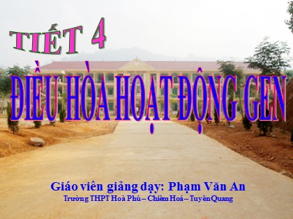 Bài giảng Sinh học Lớp 12 - Tiết 4: Điều hòa hoạt động gen