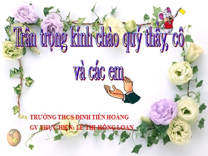 Bài giảng Sinh học Lớp 8 - Bài 14: Bạch cầu - Miễn dịch - Lê Thị Hồng Loan